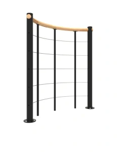 Horní zábradlí s dřevěným madlem - kruhové