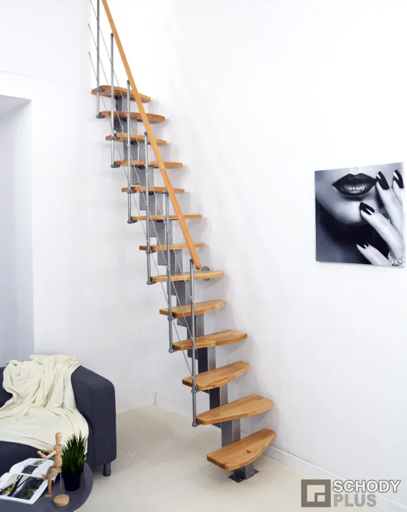 Mlynářské schody QUATRO Grey