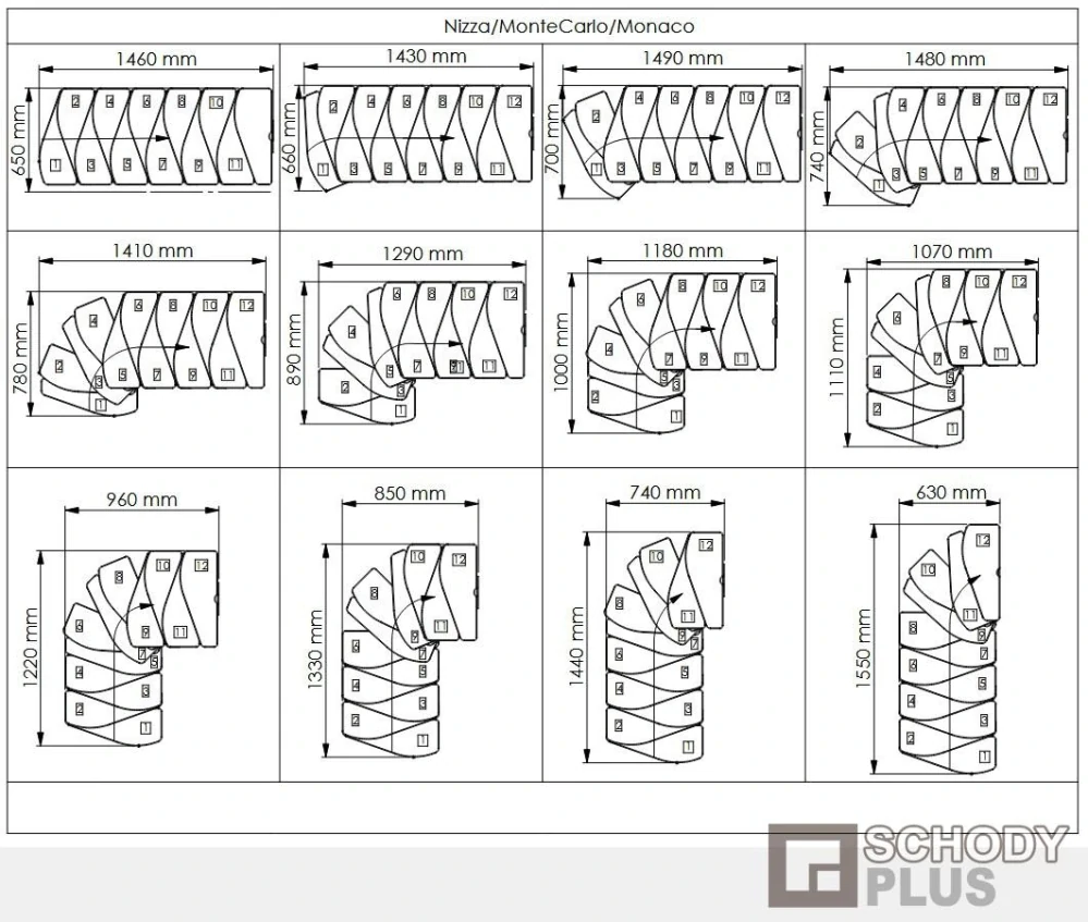 Mlynářské schody NIZZA Grey