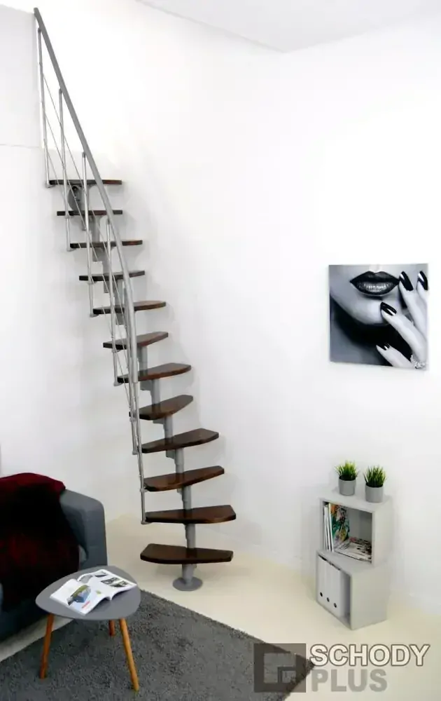 Mlynářské schody Nizza Grey Walnut
