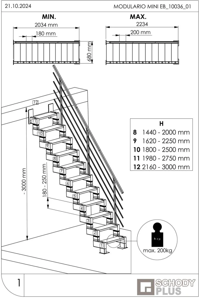 Modulario Mini Steel grau
