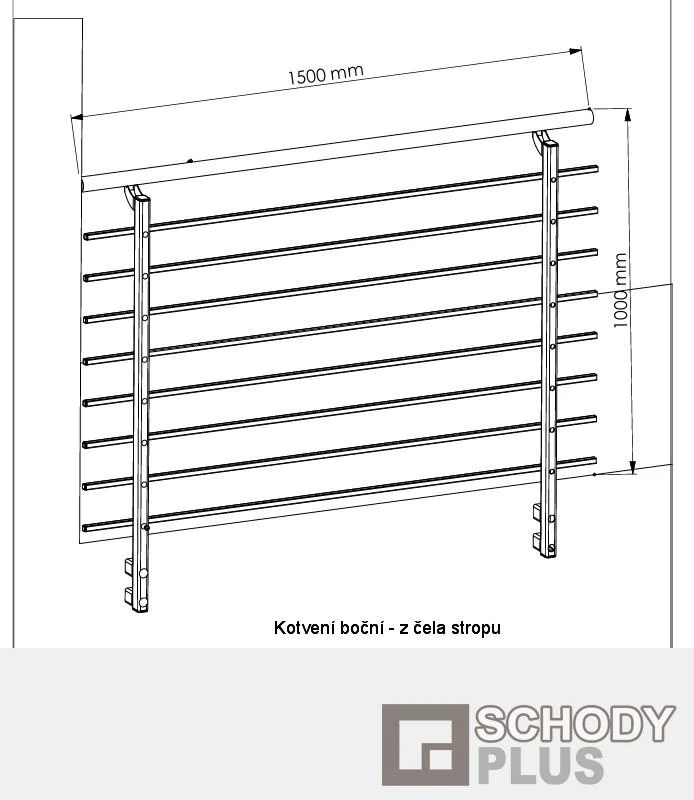 Zábradlí SECURA PRO 1,5m SIDE